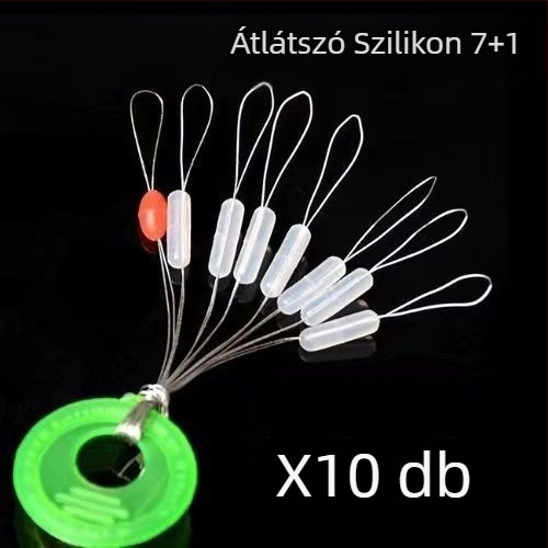  Szilikon űrgyöngyök, hengeres, teljes készlet horgász damilhoz (Anyag: Szilikon; Forma: Hengeres; Összetevők: Űrgyöngyök; Készlet: Teljes)