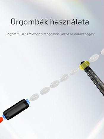 Szilikonból készült horgászati kiegészítő: ovális hengeres forma, 7+1 darab, magas átlátszóság, magas koncentrikusság