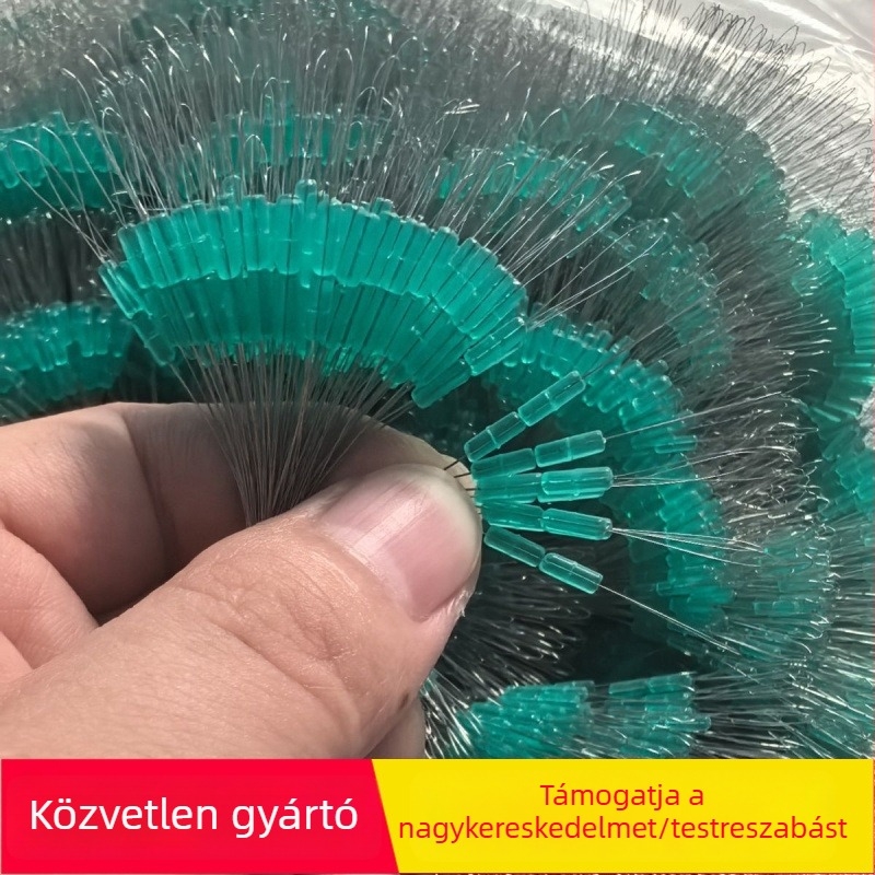 Szilikon távolító gyöngyök, átlátszó, kis hengeres zárógyöngyök a fő zsinórokhoz, egy szálon két gyöngy
