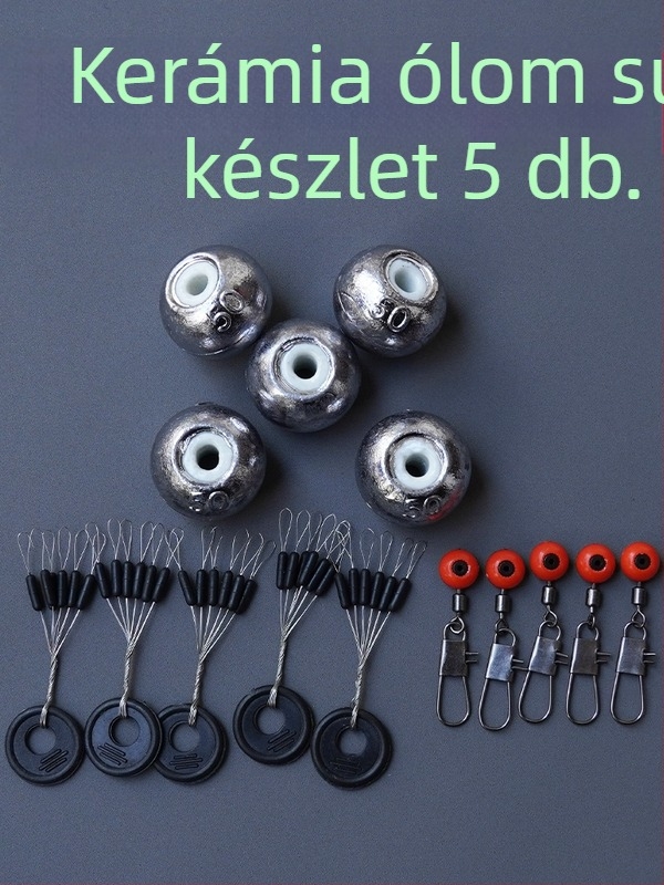 Üreges kerámiás horgász súlyok készlet, 50 g, 30 db, dobáshoz, anti-drift, hosszú távú dobás