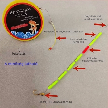 Kárász horgász zsinórkészlet, nylon, hossz 2,7–5,4 m, tóhoz vagy patakhoz