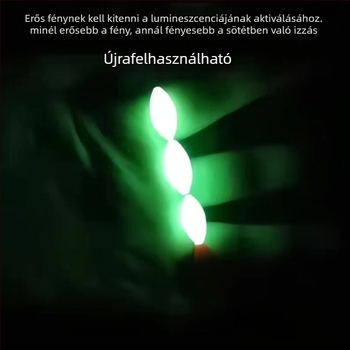 Világító hétcsillagos úszósor készlet – teljes készlet fő damillal és horogokkal hagyományos pontyhorgászathoz