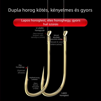 Állíthatatlan úszó készlet kettős horoggal – teljes fővonal és mellékvonal a horgászathoz