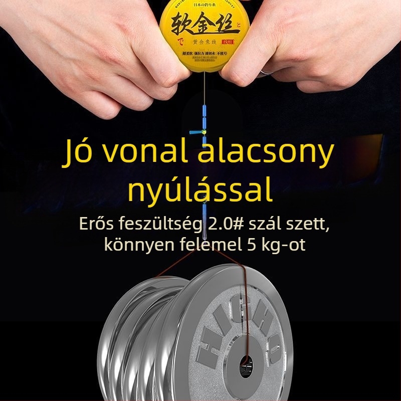 Selyemszálas fő damil készlet kárász horgászathoz, folyóparti használatra, modell F976S9597MM7M8