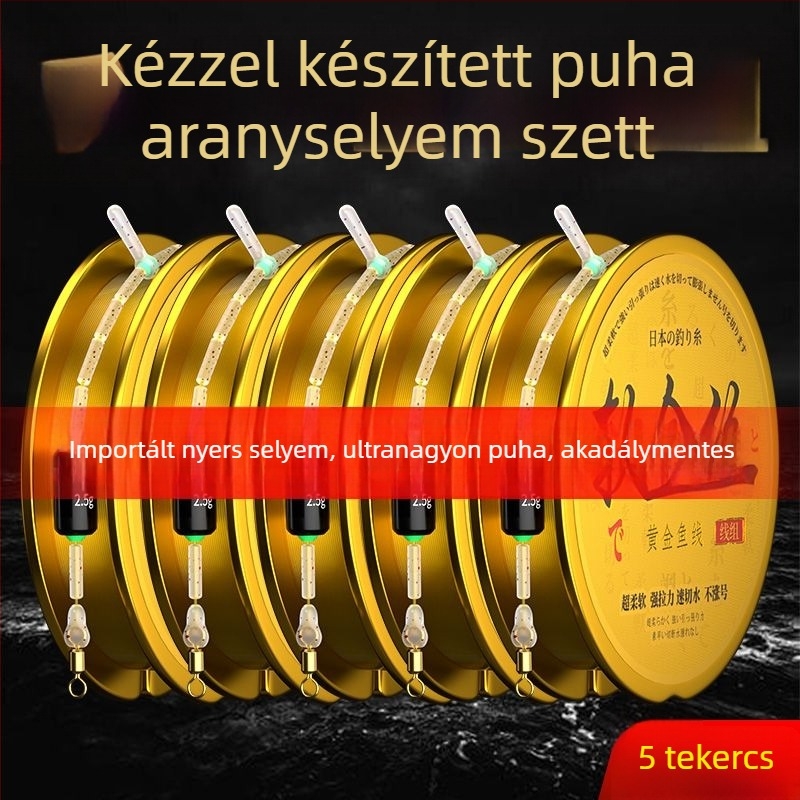 Selyemszálas fő damil készlet kárász horgászathoz, folyóparti használatra, modell F976S9597MM7M8