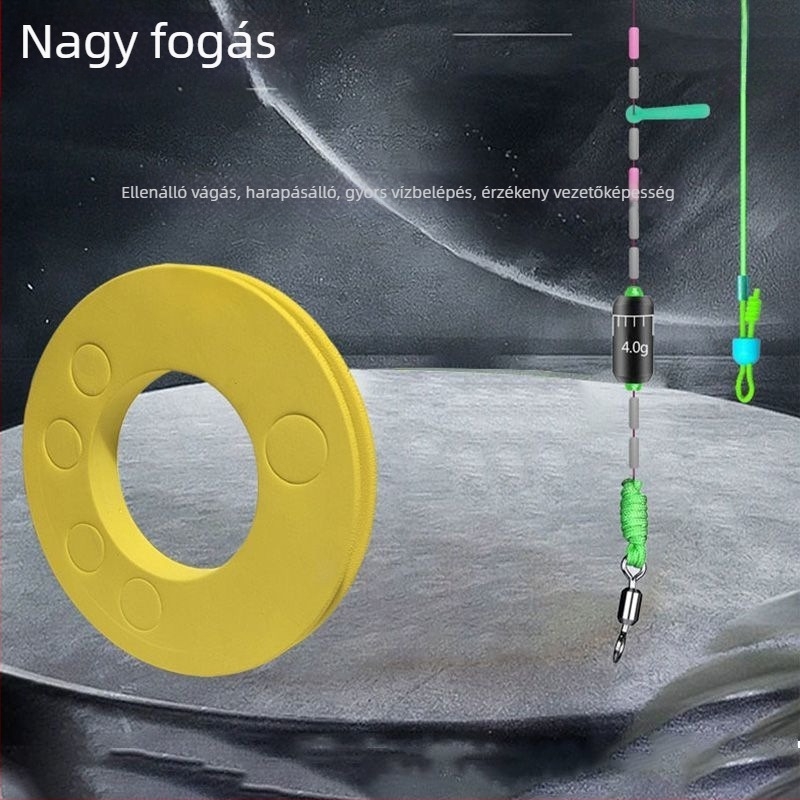 Fő horgászvonal, gyöngyös készlet, megerősítve gyémánt csomóval, könnyű nylon fővonal