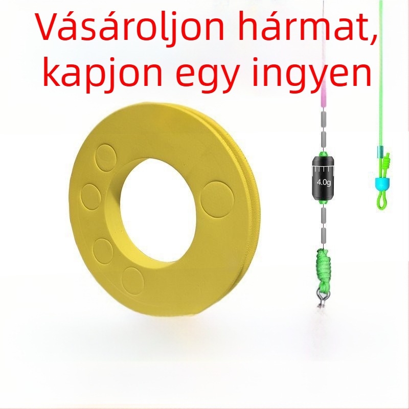 Fő horgászvonal, gyöngyös készlet, megerősítve gyémánt csomóval, könnyű nylon fővonal