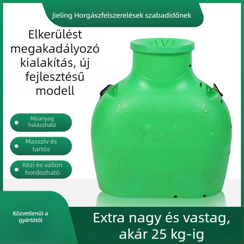 Nagy műanyag horgászkosár – halak és más vízi élőlények fogására — Márka: Jieling Fishing, Anyag: Egyéb