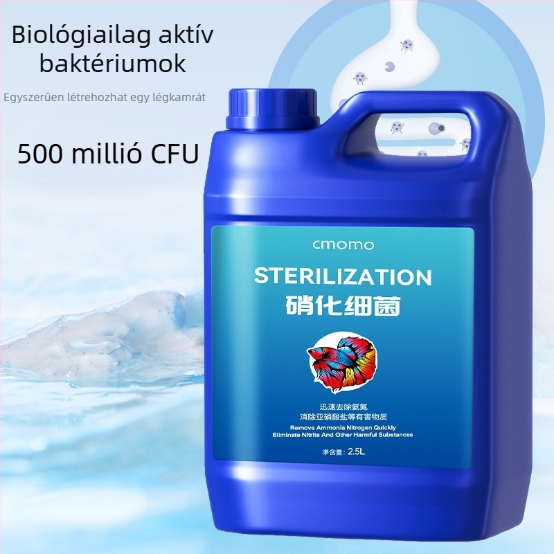 Nitrifikáló baktériumoldat díszhalak akvariumában — víztisztító, stabilizátor, baktériumkultúra