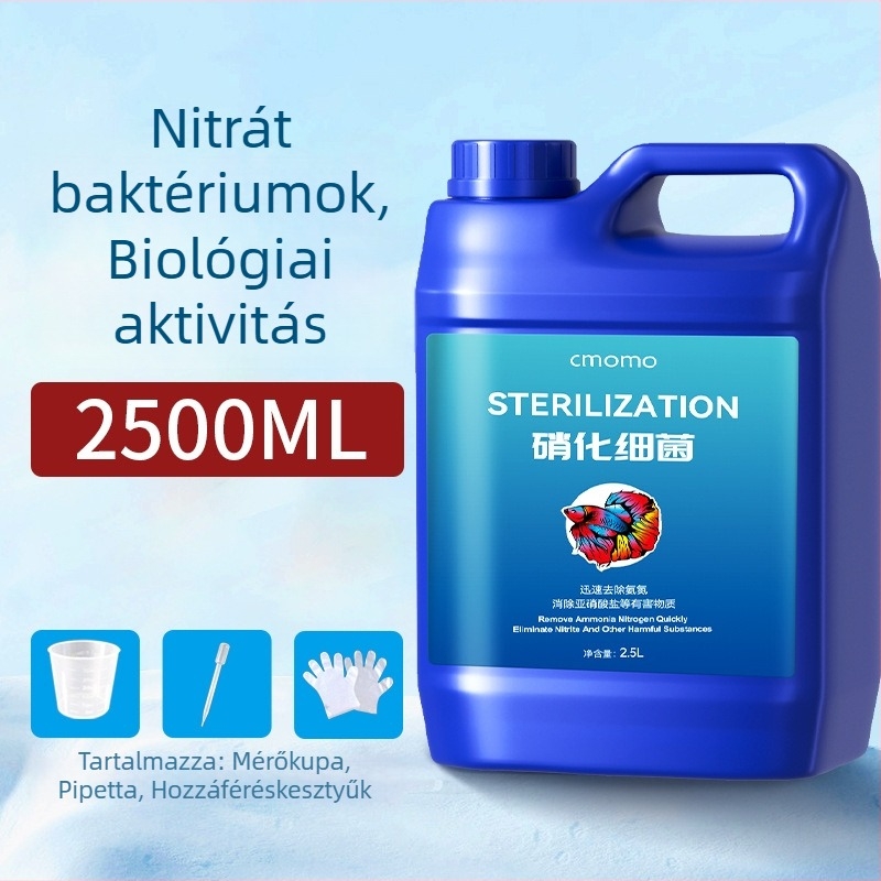 Nitrifikáló baktériumoldat díszhalak akvariumában — víztisztító, stabilizátor, baktériumkultúra