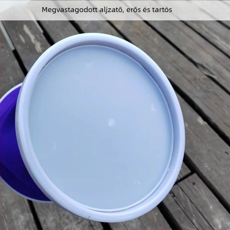 Kerek vászon összecsukható vízgyűjtő kanna horgászathoz, hordozható autóhoz
