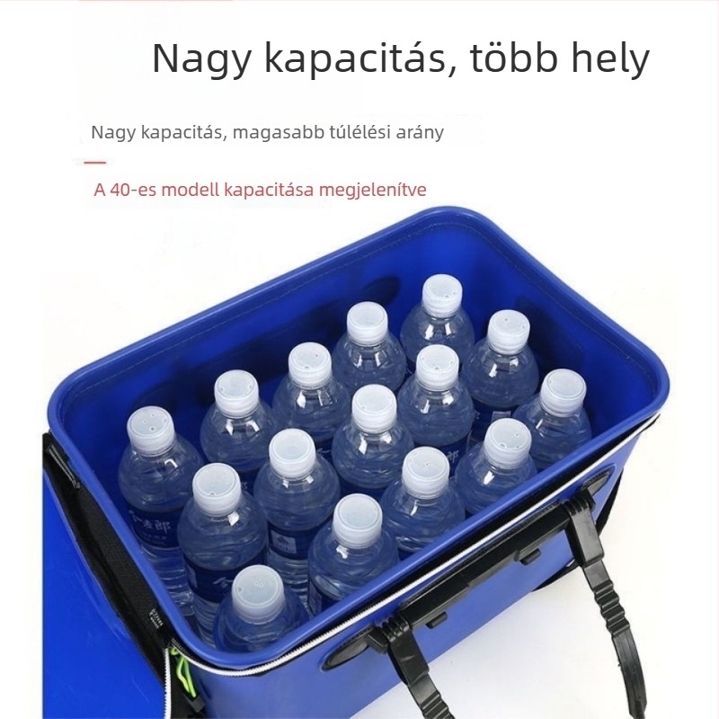 Egybeöntött EVA élőhalas hordó, kemény héjjal – nagy kapacitású horgász tartály