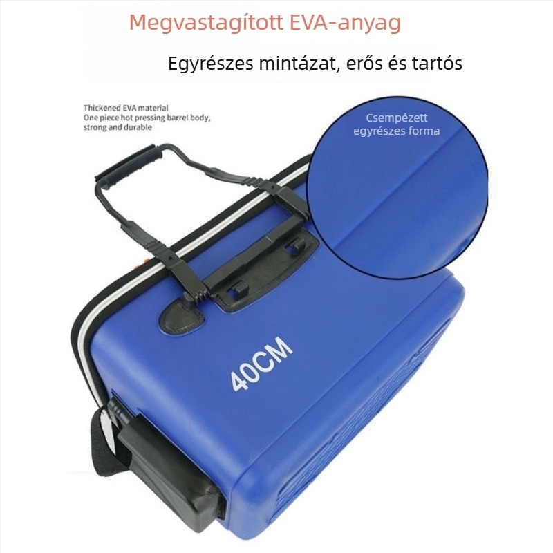 Egybeöntött EVA élőhalas hordó, kemény héjjal – nagy kapacitású horgász tartály