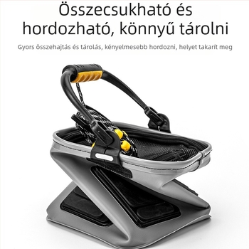 EVA összecsukható horgász vödör fedéllel – megerősített, könnyen hordozható