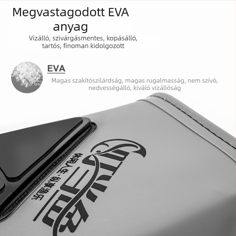 EVA összecsukható horgász vödör fedéllel – megerősített, könnyen hordozható