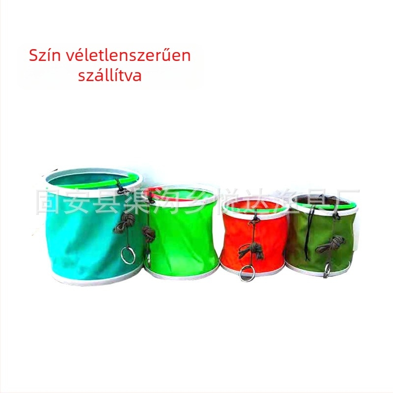 Összecsukható vászon EVA halas vödör fogantyúval és zsinórral