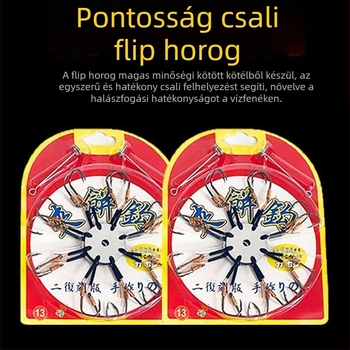 Explozív horgászhorogok készlet forgatható horoggal, antiakadás, folyami horgászatra, márka Zonghengyu