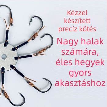 Explozív horgászhorogok készlet forgatható horoggal, antiakadás, folyami horgászatra, márka Zonghengyu