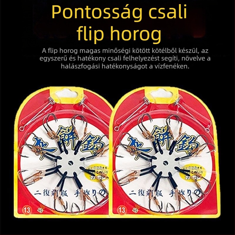 Explozív horgászhorogok készlet forgatható horoggal, antiakadás, folyami horgászatra, márka Zonghengyu