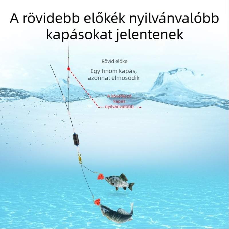 Iseni arany hüvely – készlet kettős horoggal és előre kötött damillal tavakhoz