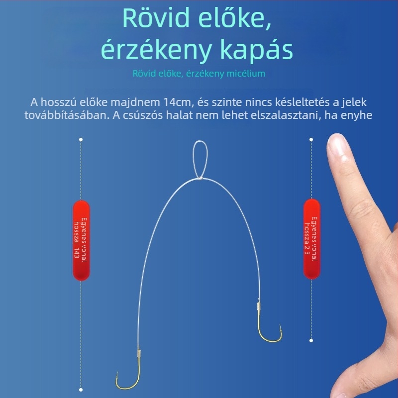 Iseni arany hüvely – készlet kettős horoggal és előre kötött damillal tavakhoz