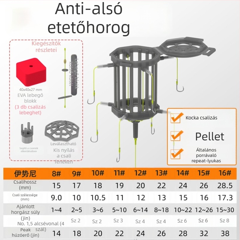 Robbanóhorog folyami horgászat – Iseni horog, 8–16 darab, Yizhi Valley