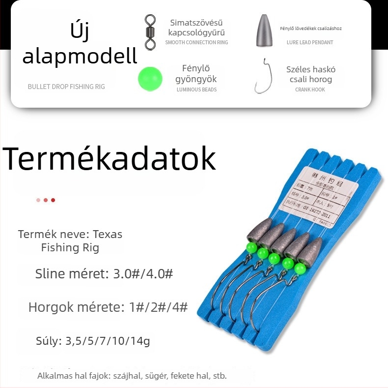 SAILW Crank horog – tüskés horog, 500 darabos csomag, tóhoz