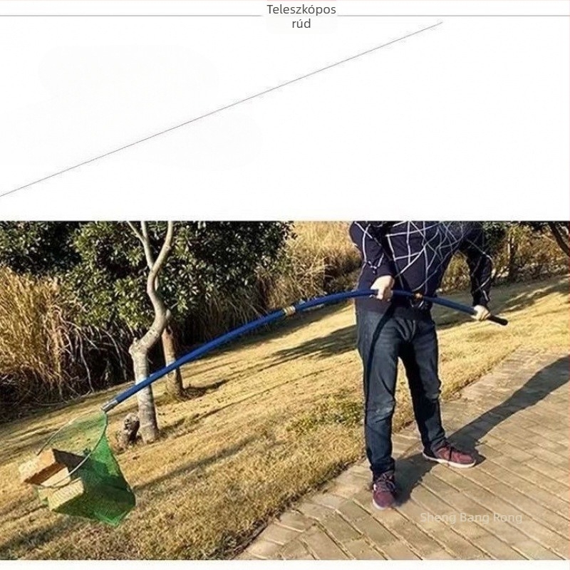 Üvegszálas teleszkópos horgászkészlet hálóval