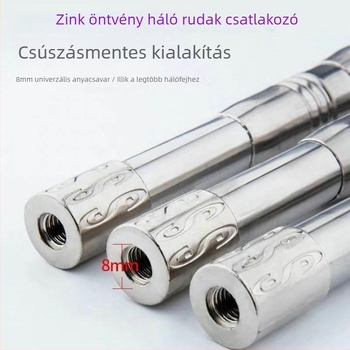 Rozsdamentes acélból készült bedobható háló – teljes készlet összecsukható és teleszkópos rúddal, mély hálózsák, finom háló; A háló nyílásának átmérője: részletek szerint; A háló mélysége: részletek szerint