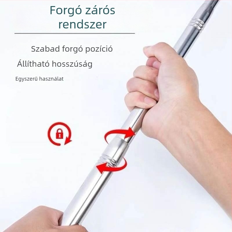 Rozsdamentes acélból készült bedobható háló – teljes készlet összecsukható és teleszkópos rúddal, mély hálózsák, finom háló; A háló nyílásának átmérője: részletek szerint; A háló mélysége: részletek szerint