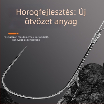 Hemei Wolf Fang kettős horoggal — eredeti horogkészlet, kézzel kötött, csomózás elleni