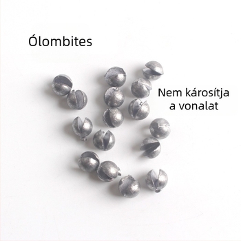 205 darab ólom súlyok készlet, 0,2–0,8 g, kerek formájú, nyitott klipszel, nem károsítja a zsinórt