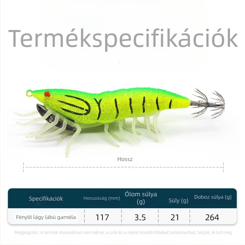 Kalamar horog tengeri horgászatra fénylő fluoreszcens hatással — Márka SHARESHARK | Anyag: Consulting