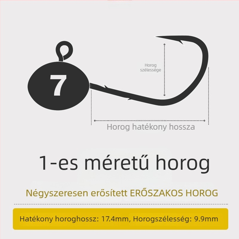 Fejlett ólomfejes horogkészlet mikrocsalikkal és akadások elleni védelemmel