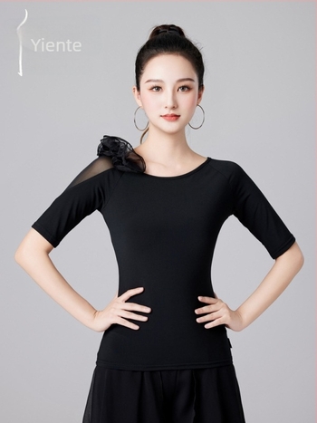 Latin Tánc Női Top Ient, Pamut-Poliészter Keverék, Poliester 90–95%, Nyár 2024