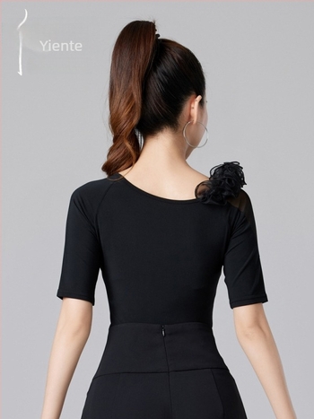 Latin Tánc Női Top Ient, Pamut-Poliészter Keverék, Poliester 90–95%, Nyár 2024