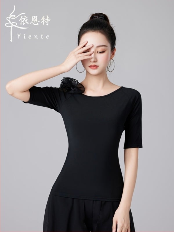 Latin Tánc Női Top Ient, Pamut-Poliészter Keverék, Poliester 90–95%, Nyár 2024