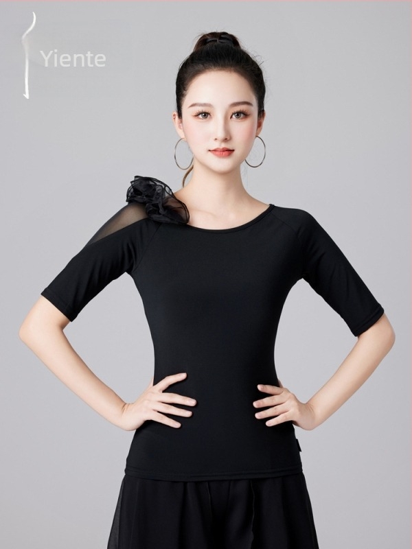 Latin Tánc Női Top Ient, Pamut-Poliészter Keverék, Poliester 90–95%, Nyár 2024