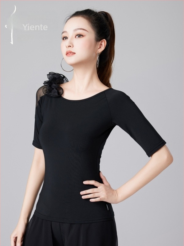 Latin Tánc Női Top Ient, Pamut-Poliészter Keverék, Poliester 90–95%, Nyár 2024