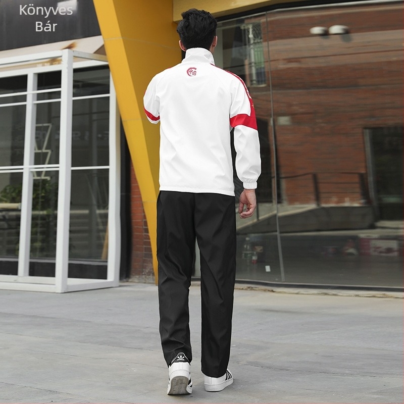 Taekwondo csoportos megjelenéshez készült uniszex hosszú ujjú ruházat, álló gallérral, 50D poliészter-kompozit anyag, nylon béléssel