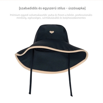 Gyerekeknek szóló halászkalap – széles karima, kupola alakú tetejű, UV védelem, poliészter