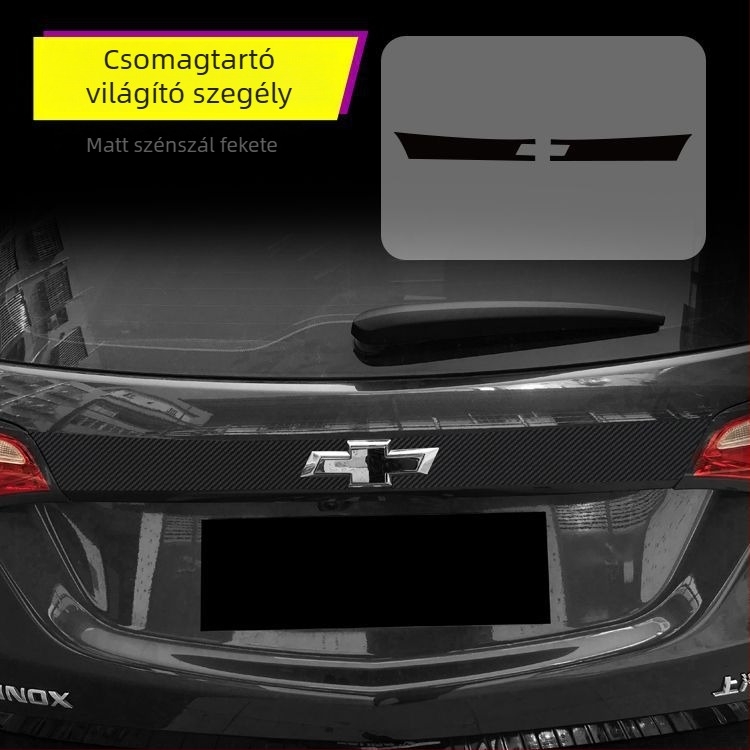 Szénszálas belső dekoráció Chevrolet Equinoxhoz – karcolás minta, mágneses rögzítés, oldalsó részek, testreszabás elérhető