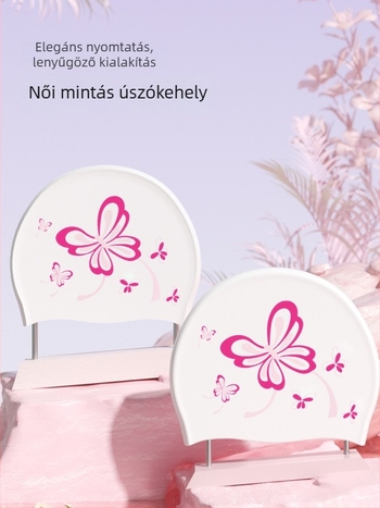Felnőtt nőknek szóló szilikon úszósapka, vízálló és kényelmes, hosszú hajhoz, mintázattal