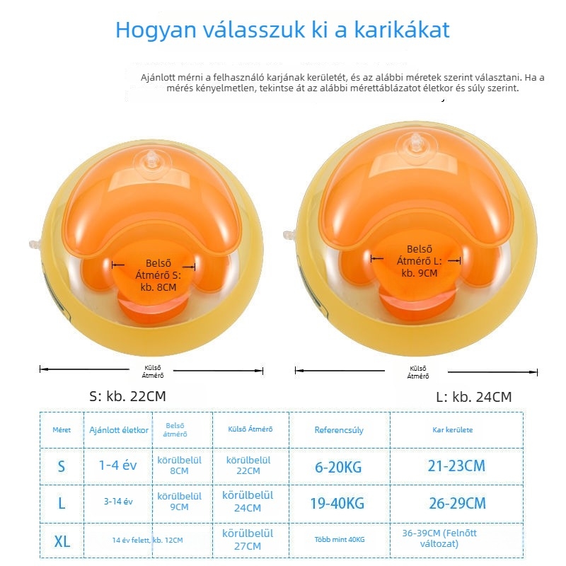 Gyerekeknek szánt úszó karpántok, PVC anyag, úszó gyűrű, márka Unique Item