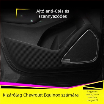 Chevrolet Equinox belső karbon szálas matrica, középső konzol dekoráció, Anti-Kick Pad, mágneses rögzítés, karcolás mintázat