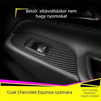 Chevrolet Equinox belső karbon szálas matrica – anti-ütő párna, középkonzol dekoráció, karcolási minta, mágneses rögzítés
