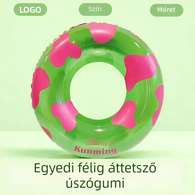 Öko PVC-ből készült átlátszó felfújható úszó gyűrű testreszabható logóval, felnőtteknek; alkalmas edzéshez, úszáshoz és vízben végzett tevékenységekhez
