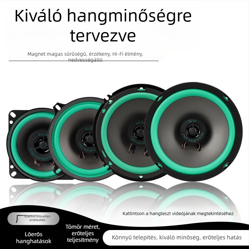 Koaxiális autóhangszóró – teljes tartomány, középbasszus és magas hang