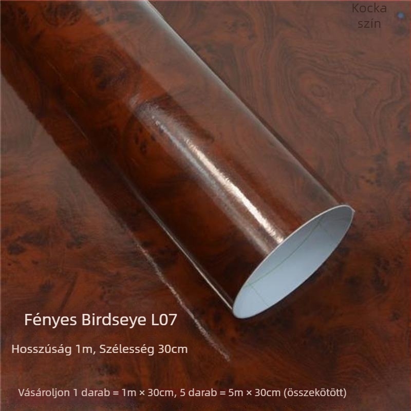 Autó belső tér színváltoztató fólia fa mintázatú PVC, műszerfal és középső konzolhoz, fényes/mat felület, márka Shiao