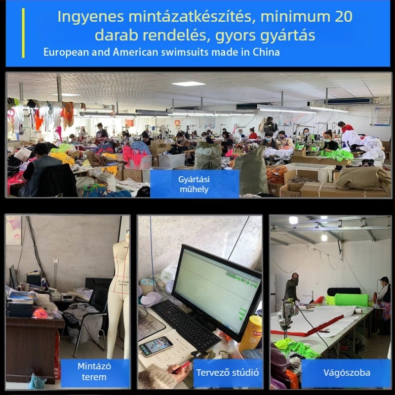 Hímzett bikini push-up fürdőruha merevítővel, hárompontos pántokkal, nyitott hátsó résszel, nejlon anyag